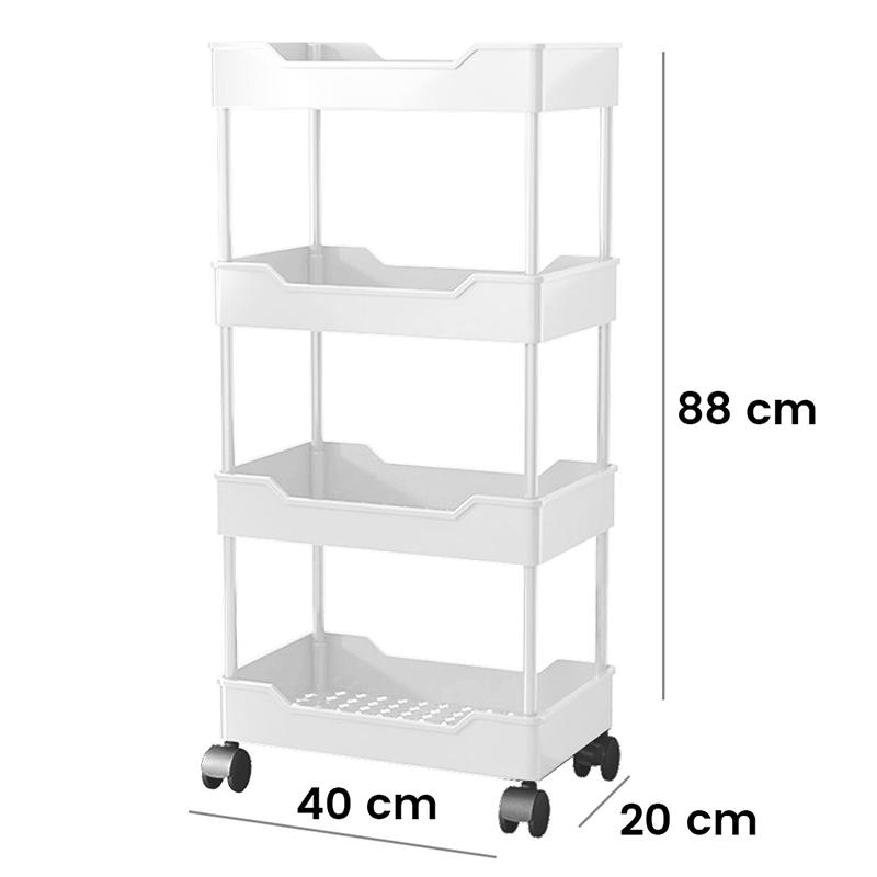 For Multi-Layer Trolley Rack Kitchen Floor Bedroom Organizer Cart Wheeled Bathroom Storage Rack Shelves Kitchen