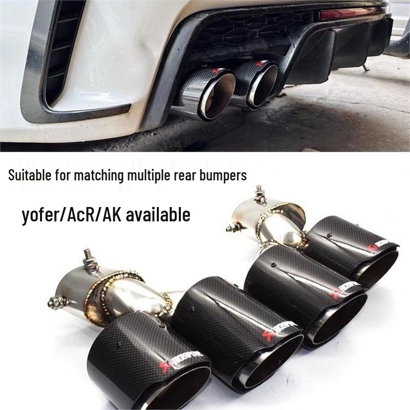 Stainless Steel Carbon Fiber Exhaust Tip for 10th Gen Honda Accord Inspire