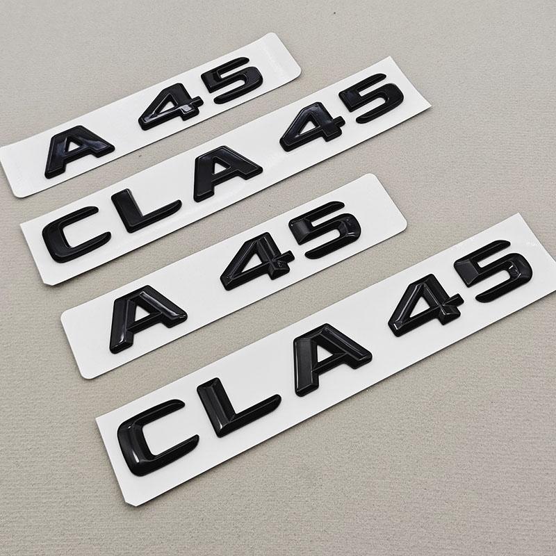 3D ABS Car Letters Logo Trunk Badge Emblem Sticker For Mercedes Benz A Series A45 CLA45 W169 W176 W177 C117 W118 Accessories
