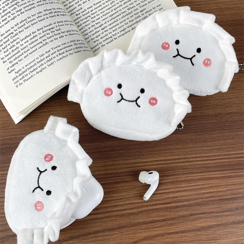 Dumpling Coin Purse Plush Wallet Pendant Earphone Bag Lipstick Bag Portable Key Case