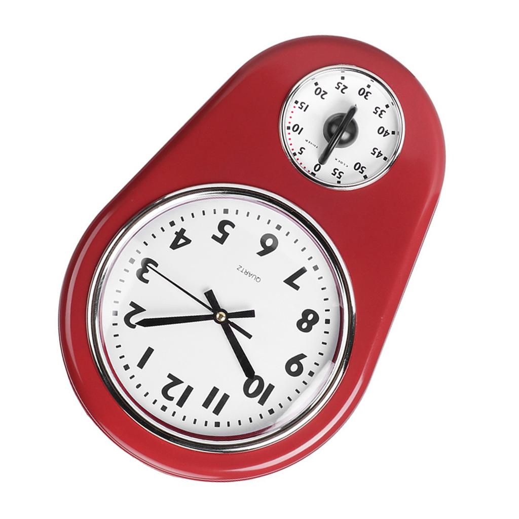 Vintage Wall Big Watch Hanging Clock Home Kitchen Timer