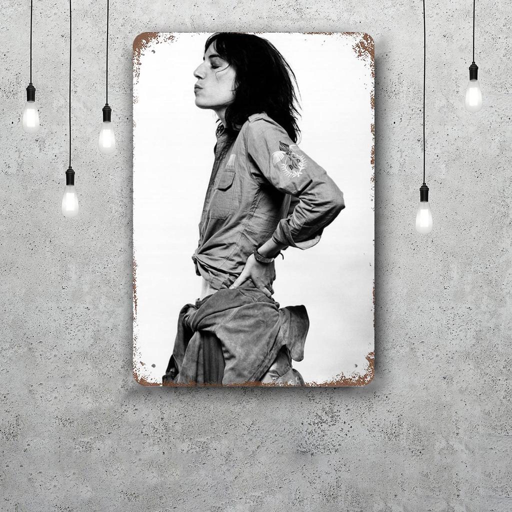 Patti Smith Retro Vintage Tin Sign Poster Decorative Plaque Metal Plate Wall Decor