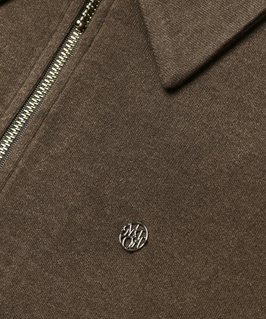 Moseu Angora Zip-Up Pullover_Beige