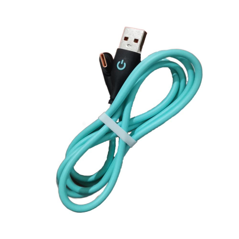 Data Cable 5A Type C Cable Fast Charging Cord 90 Degree Charger Cable Soft Silicone USB C Cable