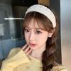Beige Headband Wide Edge Pearl Hair Band Elegant Hair Hoop  Hair Women Accessories