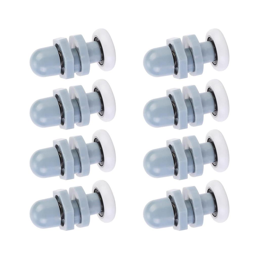 Pack of 8 20mm Plastic Shower Door Rollers for Sliding and Semicircles Door Quiet Sturdy Replacement Bathroom Accessory