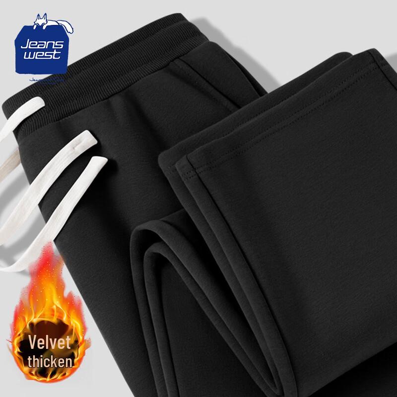 

JEANSWEST CLUB Men s Fleece-Lined Straight Casual Pants M