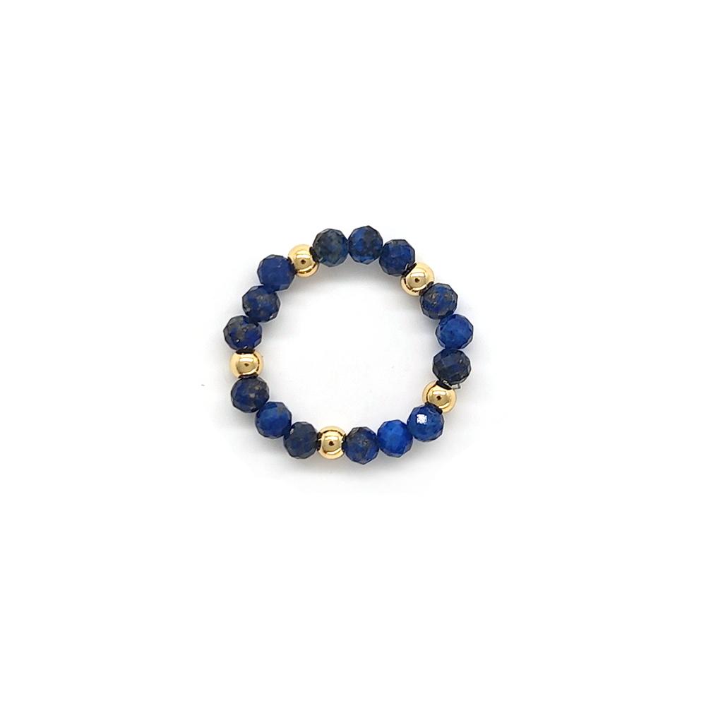 Vlen Boho Stackable Rings for Women Dainty Natural Stone & Gold Beaded Stacking Rings Minimalist Bohemian Jewelry Daily Gifts