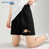 Jeanswest Women's A-Line High-Waisted Shorts with Bear Patch
