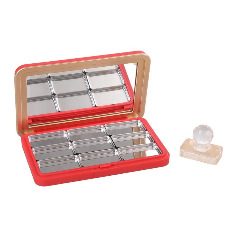 Plastic Makeup Holder For Eyeshadow Blush Highlighter Magnetic Closure Designs Space Saving