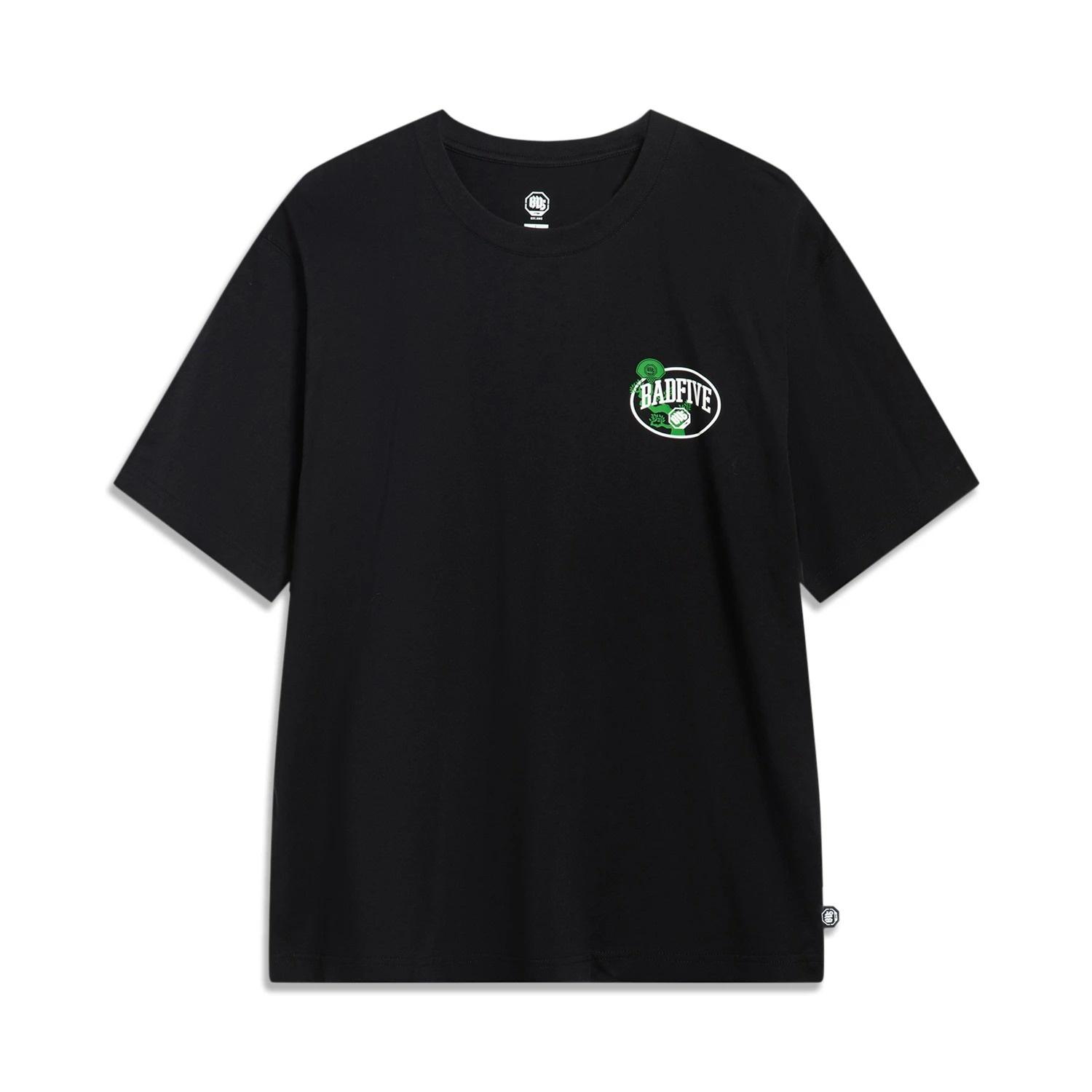 Li-Ning BadFive Logo T-shirt  Black  Men s AHST507-2 XL