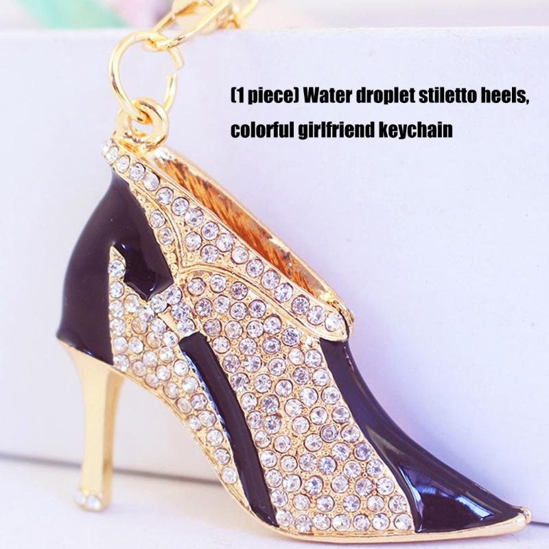 High Heel Shoe Key Holder Sparkling Keychain Portable Adorable Key Accessory Suitable for Backpacks Friendship Gifts