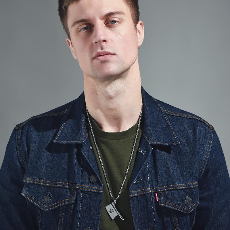 Unique Retro Style Pendant Necklace For Men In Trendy Titanium Design Steel