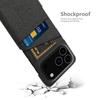 For iPhone 17 Pro Max Case Cloth+Hard PC Phone Cover with Dual Card Slots