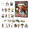 Christmas Advent Calendar 2024 24-Days Christmas Countdown Calendar Acrylic Holiday Figures Pendant for Xmas Home Decor