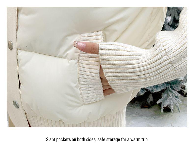 Women's High-End Winter Chenille Cotton Stand-Up Collar Knit Jacket