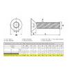 M3-0.5 X 14mm Flat Head Socket Cap Screws Bolts, Stainless Steel 18-8 (304), Bright Finish, Allen Socket Drive,Machine Screws Inner Hex Screw