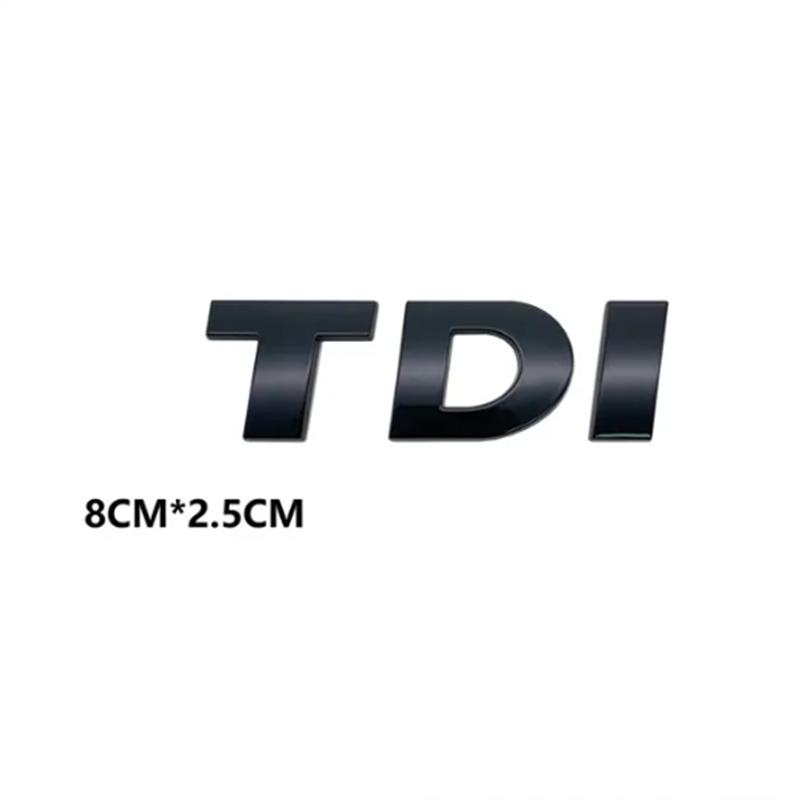 Car Styling ABS Chrome Silver Black Sticker V6 V8 Displacement Badge TDI Font Car Tail Emblem Badge Decal For Touareg Car Accessories