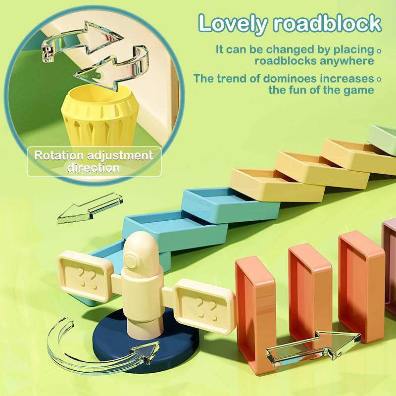 Non-Toxic Electric Domino Train Set Kids Automatic Laying Colorful Domino Train With Lighting Sound Effects Diy Toys Kids Birthday Gift
