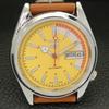 JAPAN VINTAGE REFURBISHED SEIKO 5 AUTOMATIC 6309A MENS YELLOW WATCH A441145-4 Sk-a441145