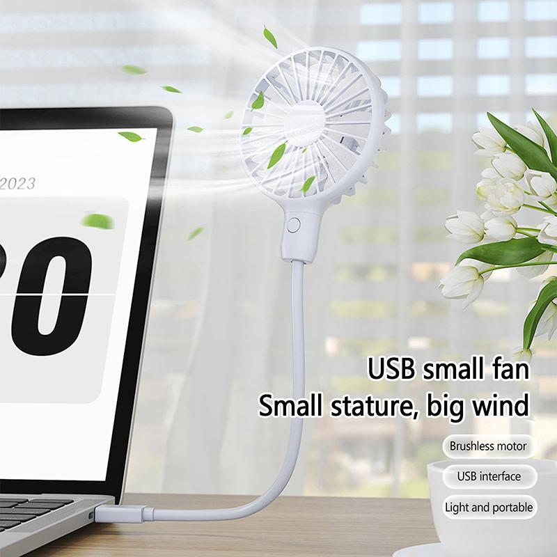 Sommer im Freien und auf Reisen USB-wiederaufladbarer Handventilator Leise Kühlung Power Bank Kabellose Mini-Play-Plug-Fans