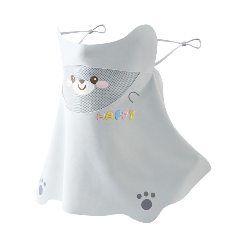 Cartoon Bear Child Ice Silk Face Mask Eye Care Neckline Face Cover Sunscreen Face Veil  Riding