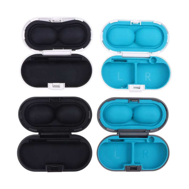 Hearing Aid Storage Box Case Plastic Silicone Hearing Aid Protective Organizer For Sound Amplifier Bte Hearing Aid Accessories