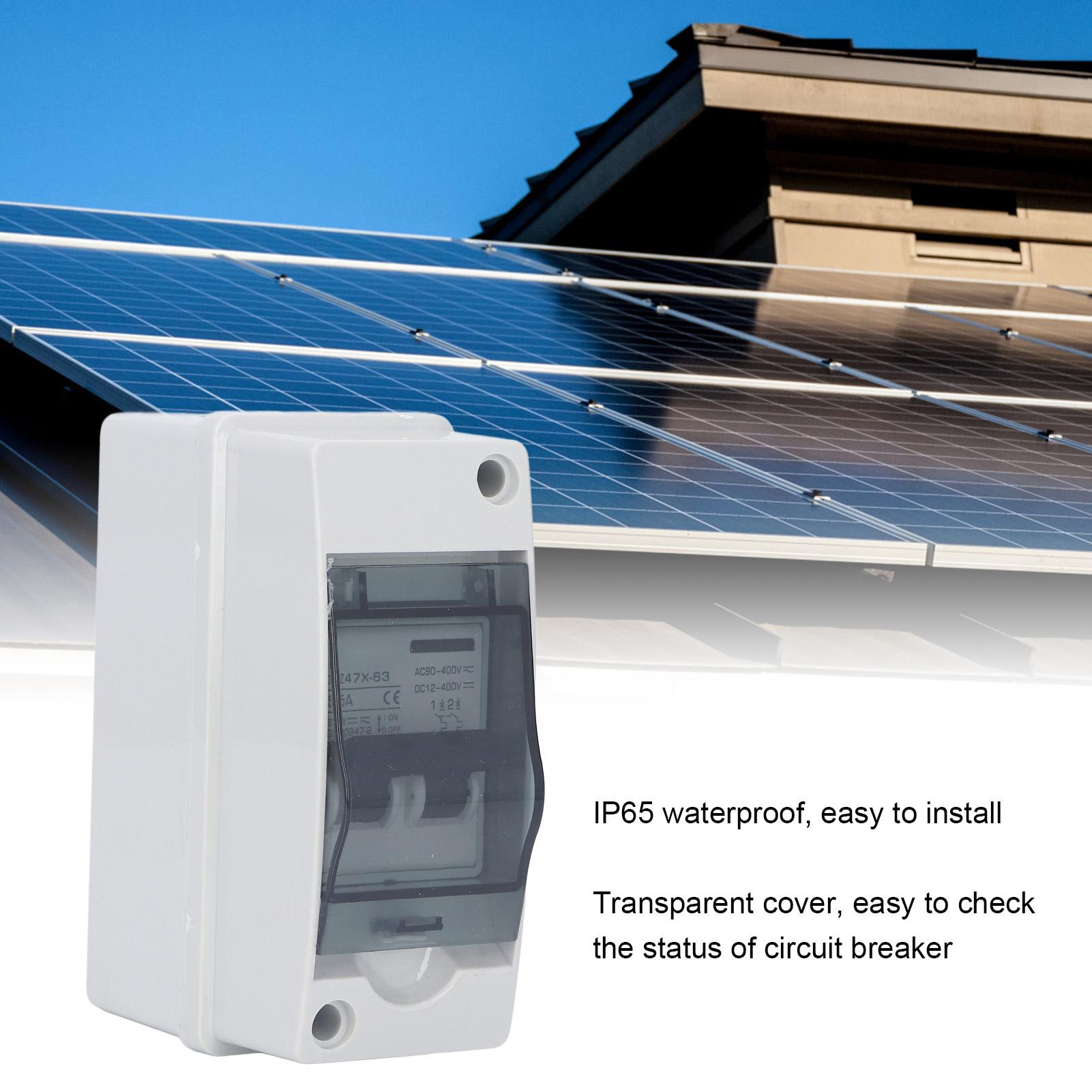 

DC Miniature Circuit Breaker 2P 25A DC12V400V AC90400V Disconnecting Switch IP65 Waterproof for