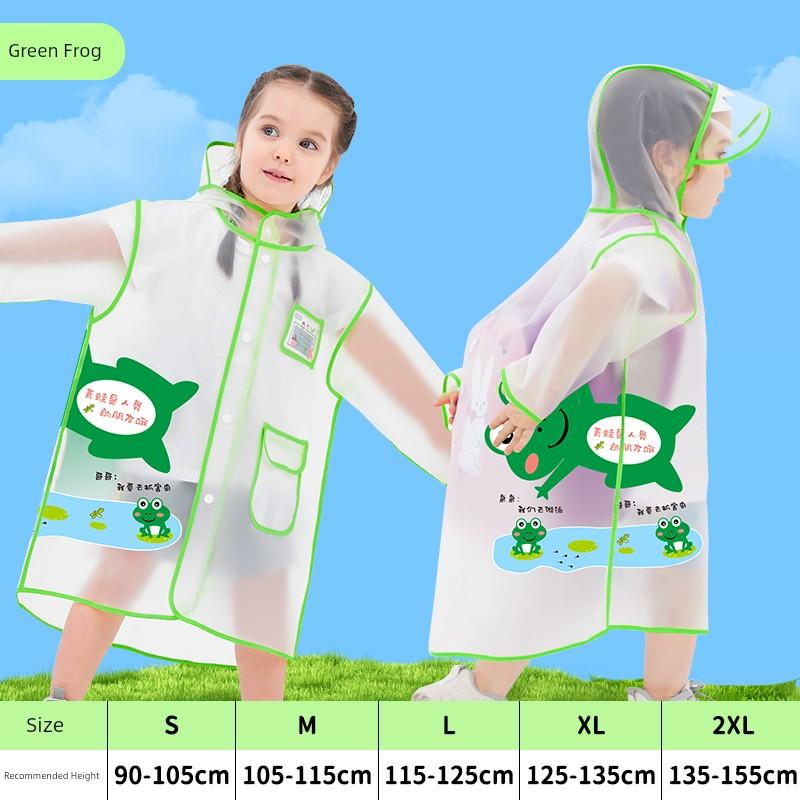 Kids Raincoat Boys and Girls Children's Whole Body Waterproof Children Kindergarten Baby Primary School Special Poncho for School
