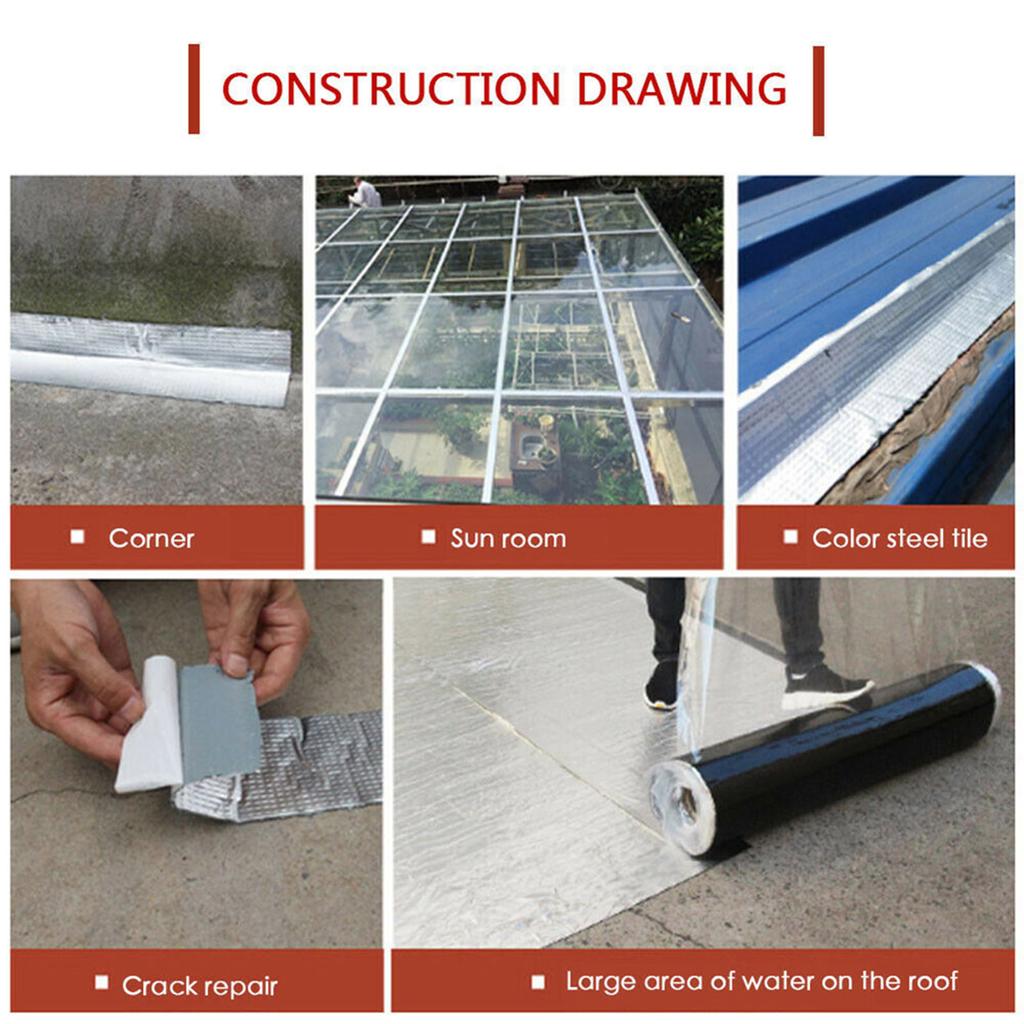 Electrically Super Waterproof Repair Tape Linered Sunlight Room Roof Self-Adhesive for HVAC Metal Repair Conformable Tape