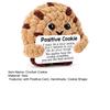 Mini-Häkelpuppe „Positives Cookie“ – Handgefertigte, gestrickte Plüschfigur zur emotionalen Unterstützung – Schreibtischdekoration