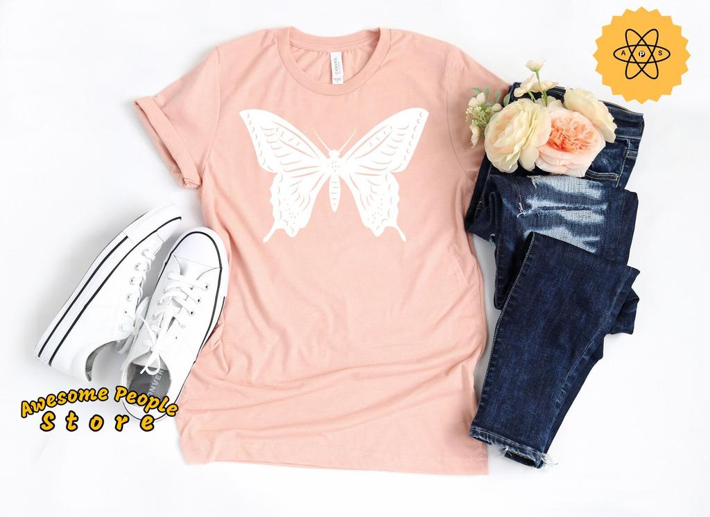 Butterfly Shirt, Butterfly Love Shirt, Gift For Her, Love Heart Shirt, Love Butterfly, Butterfly Gift, Butterfly Tee, Butterfly Mom