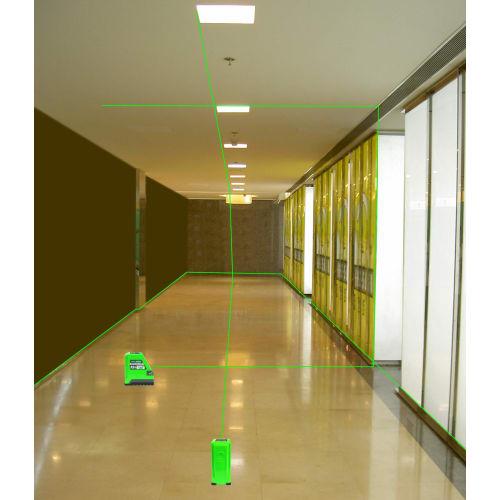 Danpon Green Laser Level, 2 Lines (1 Horizontal, 1 Vertical, and 1 Cross), Automatic Correction, Tilt Alarm, 18650 Rechargeable Battery, High Brightne