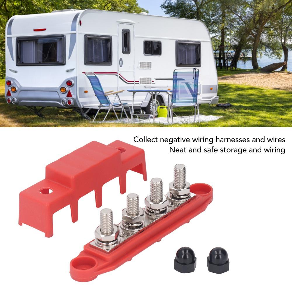 4 Position 4 Position Bus Bar M10 3/8 4 Position Distribution Block M10 Studs Bus Bar  Automobile