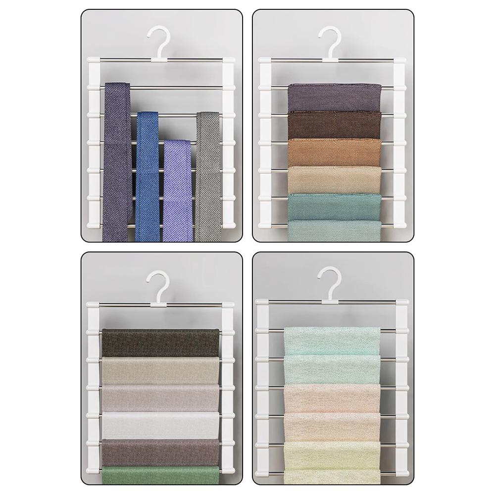 Home Multi-Functional Multi-Layered Home Pants Hanger Non-Scratch Anti-Slip Special For Pants Storage Folding Pants Clip