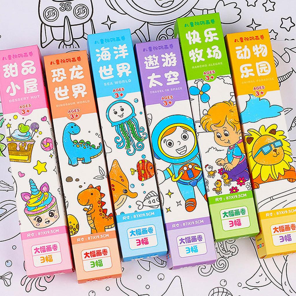 Kreative Malpapierrolle zum Selbermachen für Kinder, Malpapierrolle mit Ozeanthema, Malpapier für Kinder, Mädchen und Jungen