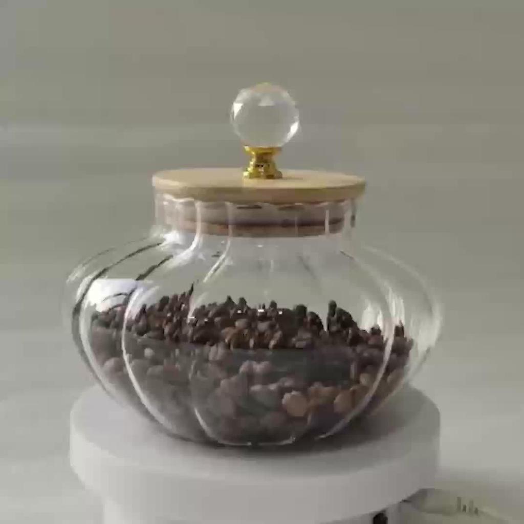 1 pieza Tarro de vidrio con sello, Contenedor de almacenamiento de cocina redondo multiusos, Conservador de alimentos reutilizable con tapa abatible para caramelos, cereales, snacks, pepinillos-Solo lavar a mano