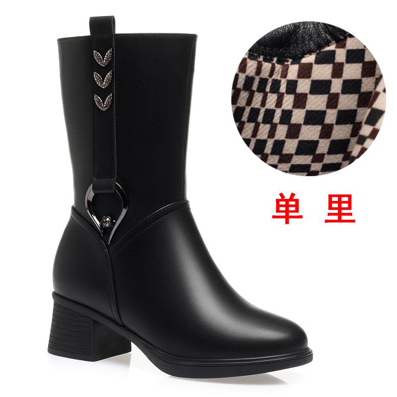 

Мода 2024 года. Женская обувь. Ботинки до середины голени с боковой молнией. Женские сапоги с круглым носком. Современные сапоги. Женские туфли с металлическим украшением и кристаллами. Квадратный каблук. Женские туфли. 36(Foot23cm)