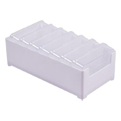 Cable Management Box Data Cable Storage Box with Dustproof Lid Cable Cord Storage Box with 7 Removeable Compartments Box