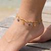 Boho Gold Color Ankle Bracelets for Women Evil Eye Butterfly Flower Leaf Zircon Charm Anklets Summer Beach Jewelry Accessory