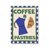 Farbiges Food Art Zitat Poster Kaffee und Gebäck Club Leinwand Wandbilder Dinnerparty Küchenbilder für Wohnzimmer Café Heimdekoration