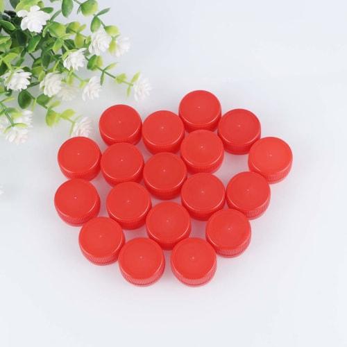 NUOLUX 100 Pieces Colorful Plastic Bottle Caps, Perfect for Drawing and Crafts, Red