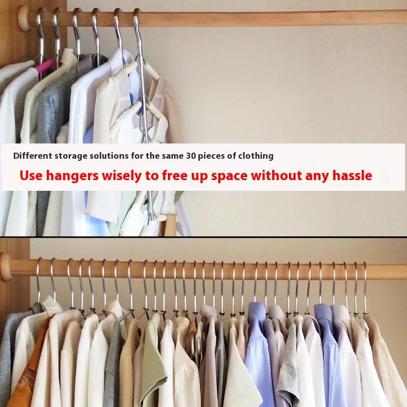 Multi-Layer Clothes Rack Metal Clothes Drying Rack Space Saving Wardrobe Storage Rack