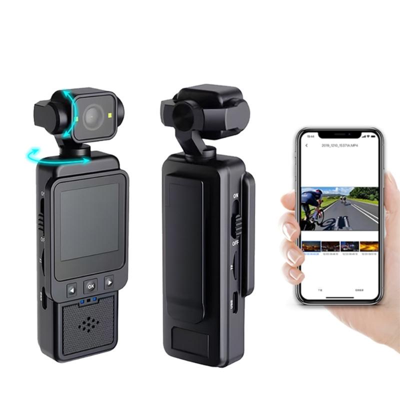 Kamera do vlogowania 1080P Ręczna kamera wideo Stabilizacja Obrotowy obiektyw z ekranem 1,6 cala Mocowanie na śrubę 1/4 cala