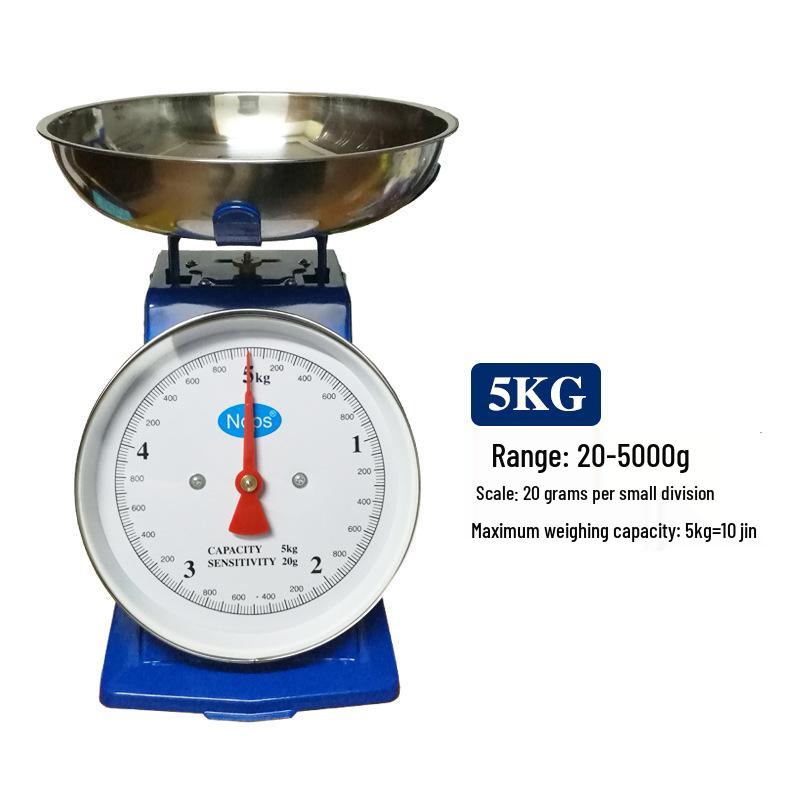 

Механічна пружинна циферблатна вага: 10 кг Вінтажна платформа для кухонного та ринкового використання