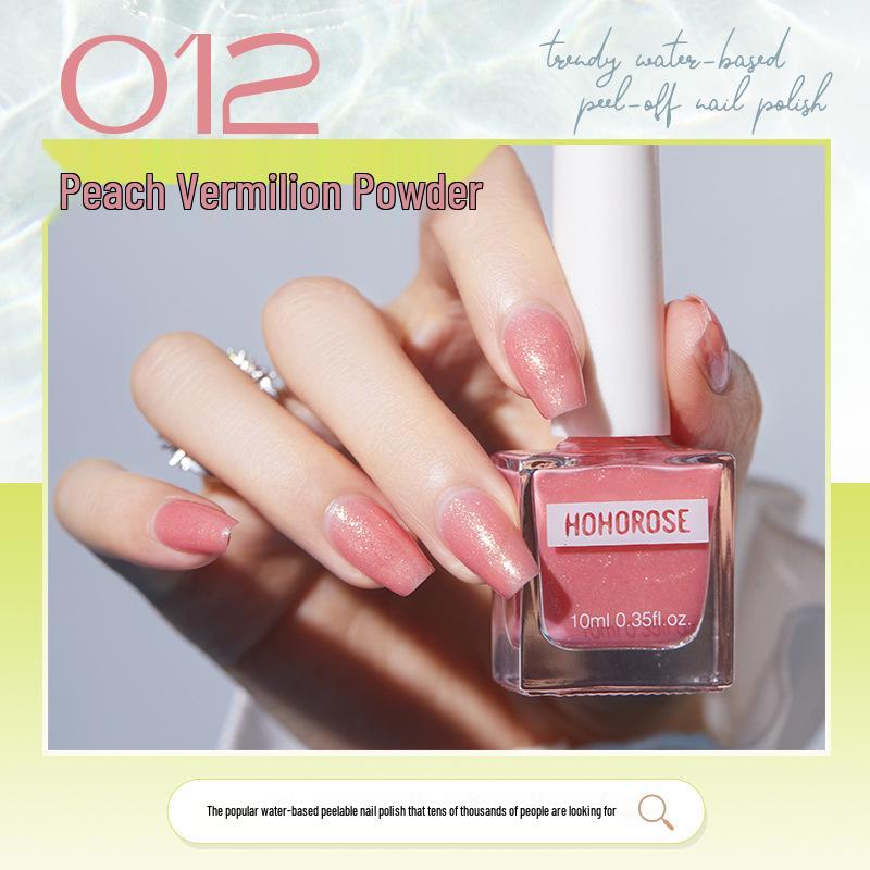 HOHOROSE Quick-Dry Water-Based, Peelable Nail Polish, 10ml, Perfect for Students