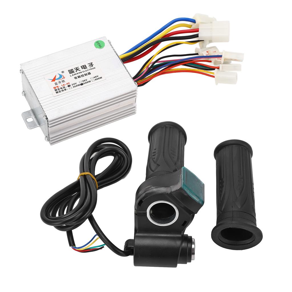 24V 500W Brushed Motor Controller Digital Power Display Twist Throttle Handle Electric Bicycle Conversion Kit