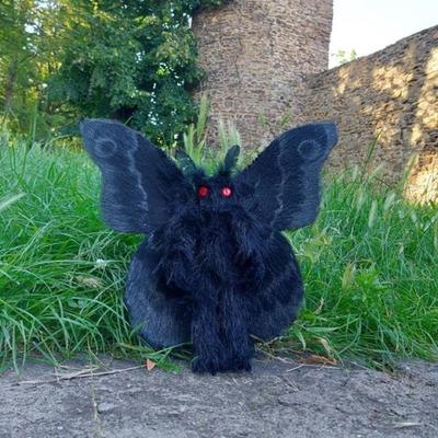 Brinquedos de Pelúcia Desenho Animado Gótico Mothman Decoração Para Casa Animal de Pelúcia Macio Boneca de Pelúcia Festa de Halloween Cosplay Adereço Acessórios