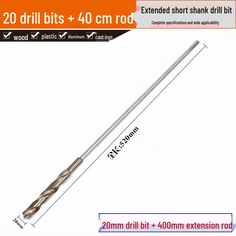 1-Meter Extra Long Twist Drill Bit with Small Shank for Deep Hole Woodworking and Tree Drilling