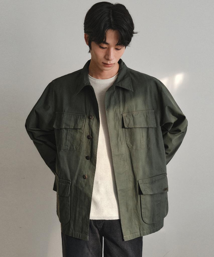 Wednesday Oasis French Work Safari Jacket_Khaki(Wc25-Sh02)